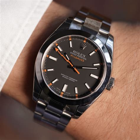 rolex milgauss black mad|Rolex Milgauss black review.